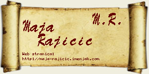 Maja Rajičić vizit kartica